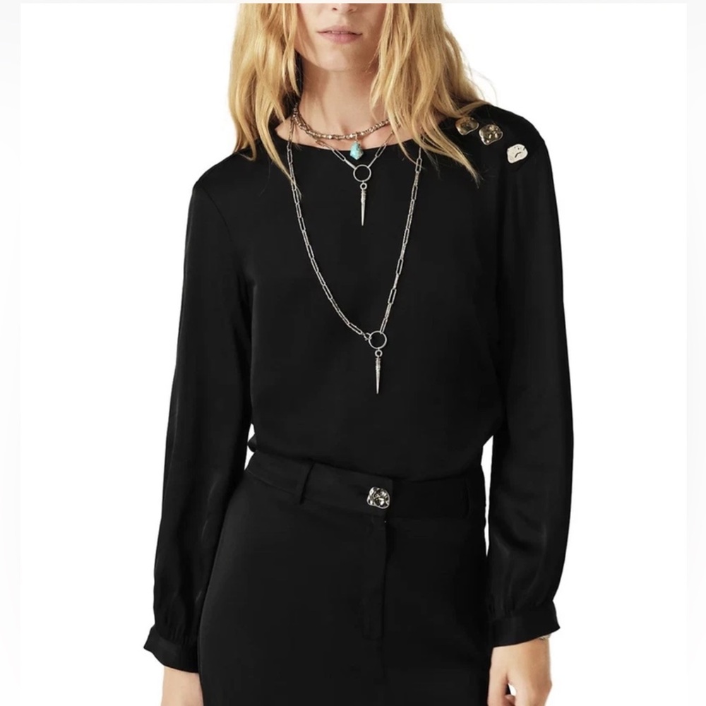 Ba&sh Classic Black Blouse